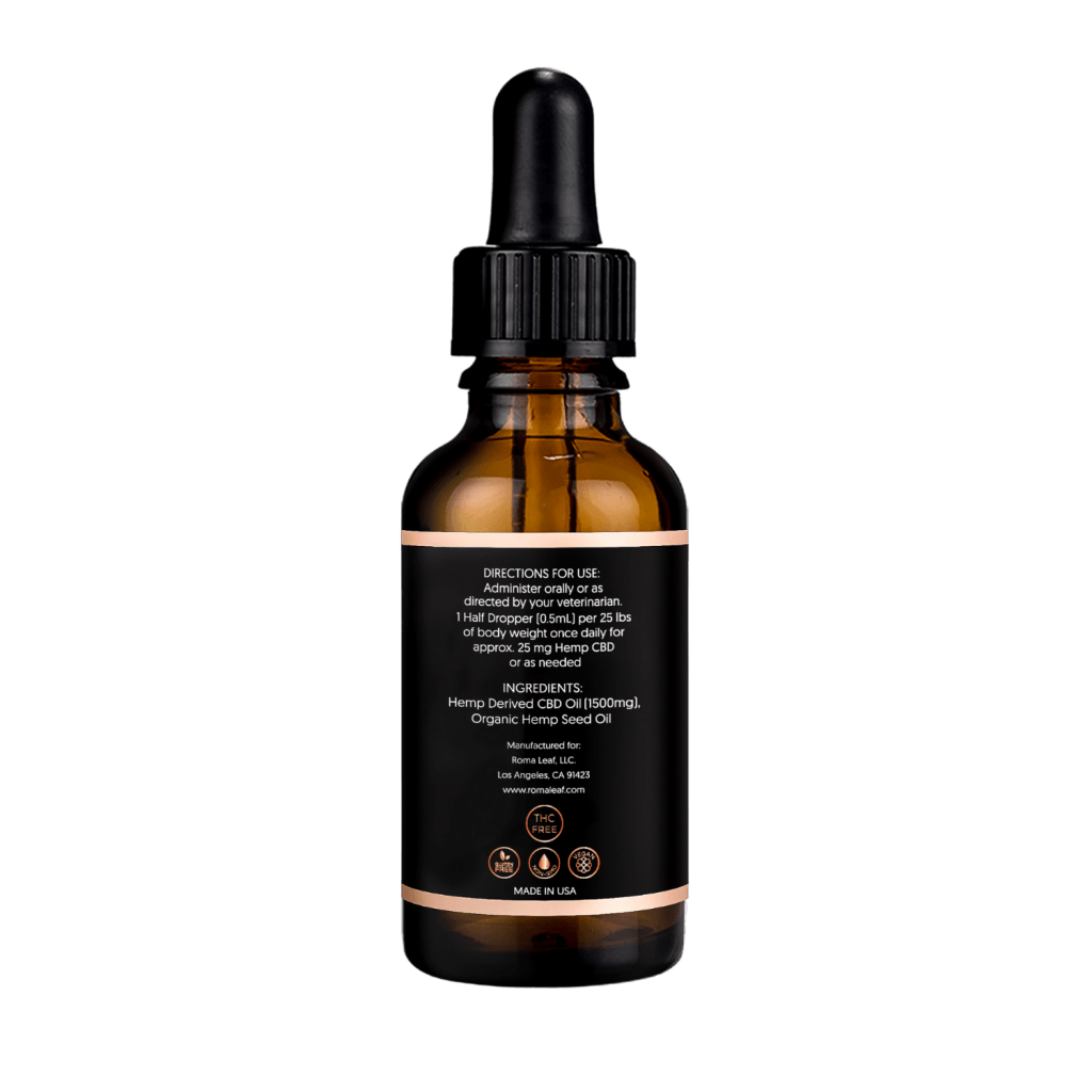 Pet Extra Strength CBD Oil 1500mg - Roma Leaf